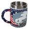 The Trail Of Painted Ponies Unconquered American Flag Patriot Horse Tankard Mug