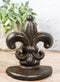 Rustic Vintaged Royal French Fleur De Lis Emblem Doorstop Door Wedge Porter