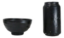 Pack Of 6 Modern Matte Black Melamine Small Round Soup Appetizer Rice Bowls 10oz