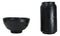 Pack Of 6 Modern Matte Black Melamine Small Round Soup Appetizer Rice Bowls 10oz
