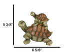 Nautical Marine Turtle Tortoise Mother Piggybacking Hatchling Family Figurine