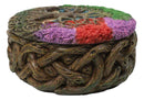 Celtic Sacred Tree of Life Yggdrasil With Dendritic Roots Round Trinket Box 5"