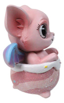 Pink Taffy Drake Potion Pals Small Baby Dragon Imp Sitting in Cauldron Figurine