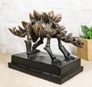 Faux Taxidermy Stegosaurus Dinosaur Fossil Figurine On Museum Display Base Stand