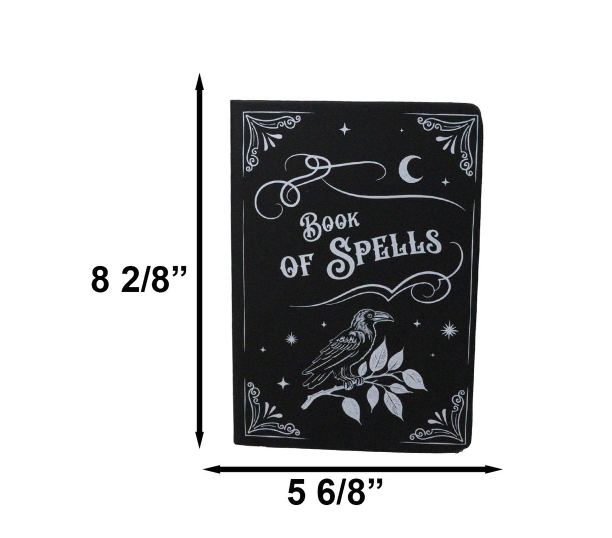 Ebros Gift Mystic Raven Book of Spells A5 Gothic Lined Notebook Journal