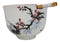 Japanese Crane On Cherry Blossoms Ceramic Donburi Ramen Bowl With Chopsticks Set