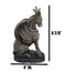 Gothic Sitting Winged Pegasus Stag Horned Gargoyle in Stoic Pose Statue 6.25"H