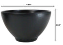 Pack Of 6 Black Silk Melamine Rice Soup Salad Appetizer Dessert Bowls 12oz