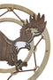 Rustic MDF Wood Flying Bald Eagle Dreamcatcher Web Circle Wall Decor Plaque
