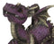 Whimsical Purple Comical Garden Dragon In Repose With Crossed Arms Figurine