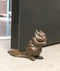 Rustic Cast Iron Standing Chipmunk Squirrel with Long Tail Door Stopper Wedge