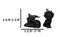Set of 12 Halloween Black Cats With Witch Hats Mini Figurines In Multi Poses
