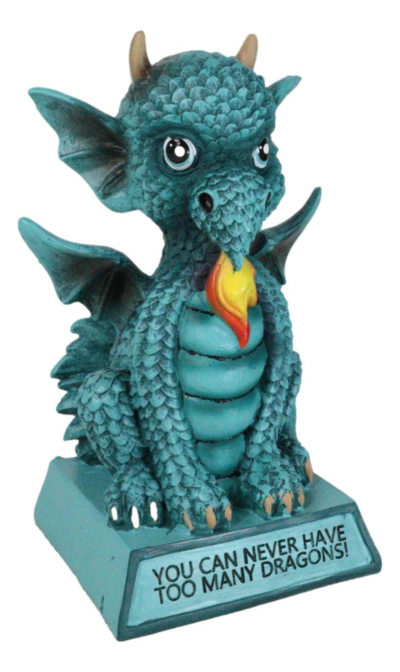 Turquoise Koan Cartoon Dragon Figurine You Can Never Have Too Many Dragons!