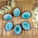 Pack Of 6 Green Midori Kannyu Porcelain Irregular Shaped Small Rice Bowls 10oz
