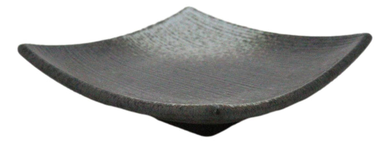 Pack Of 5 Charcoal Grey Hakumu Collection Square Appetizer Dessert Salad Plates