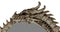 16"H Gothic Spiked Skeleton Skeletal Bone Dragon Round Wall Mirror Plaque Decor