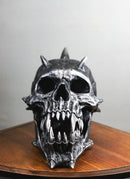 Hell Spawn Silver Spiked Horns Demon Pit Lord Crownbreaker Skull Figurine 8.5"L