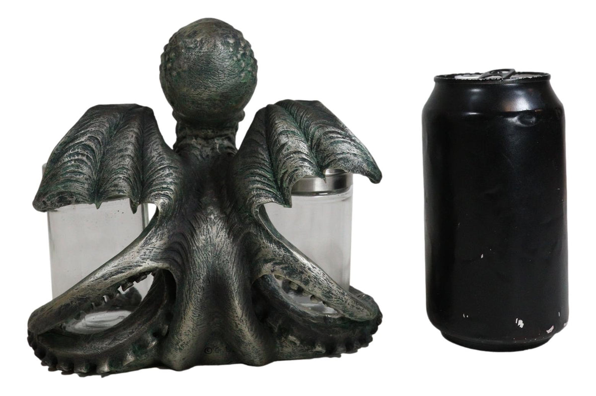Winged Cthulhu The Wise One Octopus Kraken Salt And Pepper Shakers Holder Set