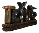 Texas Word Art Lasso Ropes Bullets Horseshoes Cowboy Hat Guns Desktop Figurine