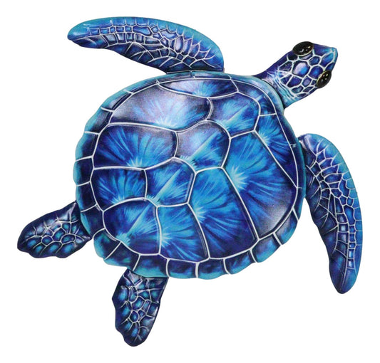 Marine Ocean Harmony Series Blue Bermuda Elegant Sea Turtle Metal Wall Decor