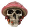 Red Macabre Toadstool Mushroom Cap Skull With Mini Fungi Figurine 5" L