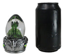 Speak No Evil Green Wyrmling Dragon In Colorful LED Acrylic Glass Egg Figurine