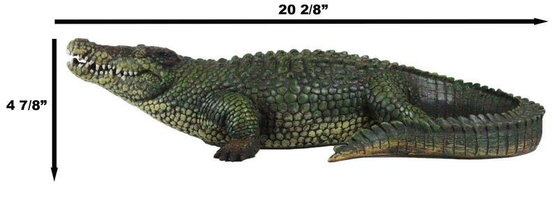 Ebros 21" Long Realistic Alligator Crocodile Statue Home and Garden Figurine - Ebros Gift