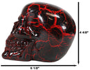 Red Lightning Thunder Bolt Punk Rock Black Skull Figurine Ossuary Macabre Art