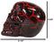 Red Lightning Thunder Bolt Punk Rock Black Skull Figurine Ossuary Macabre Art