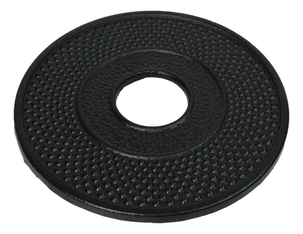 Round Hobnails Pattern Cast Iron Metal Tetsubin Teapot Trivet Stand 5"D