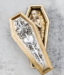 Vampiress Dracula Queen Bride Figurine With Floral Heart Sword Coffin Casket Box