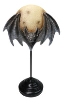 Gothic Phul Moon Bat Dracula Masque Ornament On Pole Stand Or Wall Sculpture