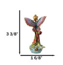 Tropical Floral Peacock Fairy Pewter Austrian Crystals Trinket Jewelry Box
