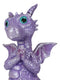 Night Fury Purple Twilight Dragon Figurine 3.75"H Miniature Wishing Dragon Decor