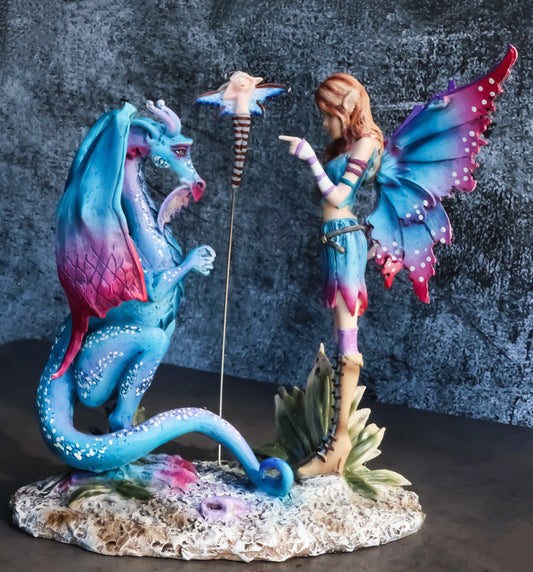 Amy Brown Mother Khaleesi Fairy Time Out Bad Dragon Figurine Fantasy Collectible