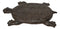Set Of 4 Cast Iron Bronzed Sea Turtle Patterned Shell Garden Stepping Stones
