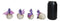 Set Of 4 Purple Spyro Baby Dragon Hatchlings Breaking Out Of Eggs Figurines