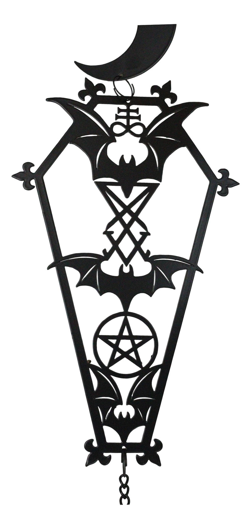 Macabre From The Crypt Vampire Coffin Moon Bats Spiral Wall Hanging Decoration