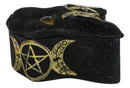 Wicca Magic Black Cat With Triple Moon Goddess Symbol Decorative Jewelry Box