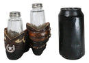 Rustic Cowgirl Turquoise Flowers Stars Double Boots Salt Pepper Shakers Holder