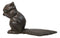 Rustic Cast Iron Standing Chipmunk Squirrel with Long Tail Door Stopper Wedge