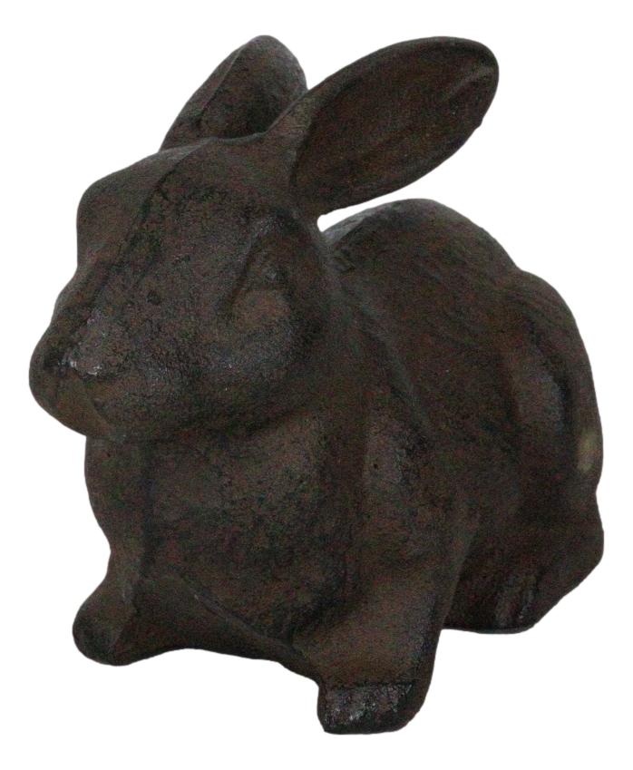 Rustic Vintage Cast Iron Whimsical Bunny Rabbit Abstract Taxidermy Figurine
