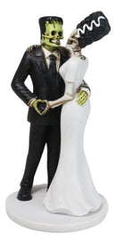 Wedding Dance Skeleton Frankenstein Skull Bride and Groom Love Sign Figurine