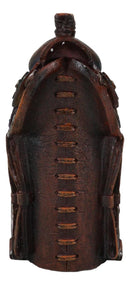 Rustic Western Cowboy Horse American Flag Saddle Money Coin Savings Piggy Bank