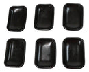 Pack Of 6 Ceramic Black Kokuyo Soy Sauce Oil Condiment Rectangular Dishes 2oz