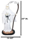 Large 2 Feet Tall Holy Death Santa Muerte Holding Scythe In White Robe Statue