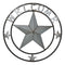 Large 24"D Rustic Western Lone Star Welcome Galvanized Metal Wall Circle Sign