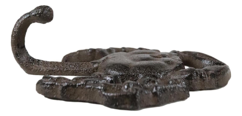 Pack of 2 Cast Iron Rustic Nautical Coastal Sea Shellfish Crab Wall Coat Hooks