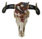 Rustic Western Cow Skull With Bald Eagle American Flag Spirit Of USA Wall Decor
