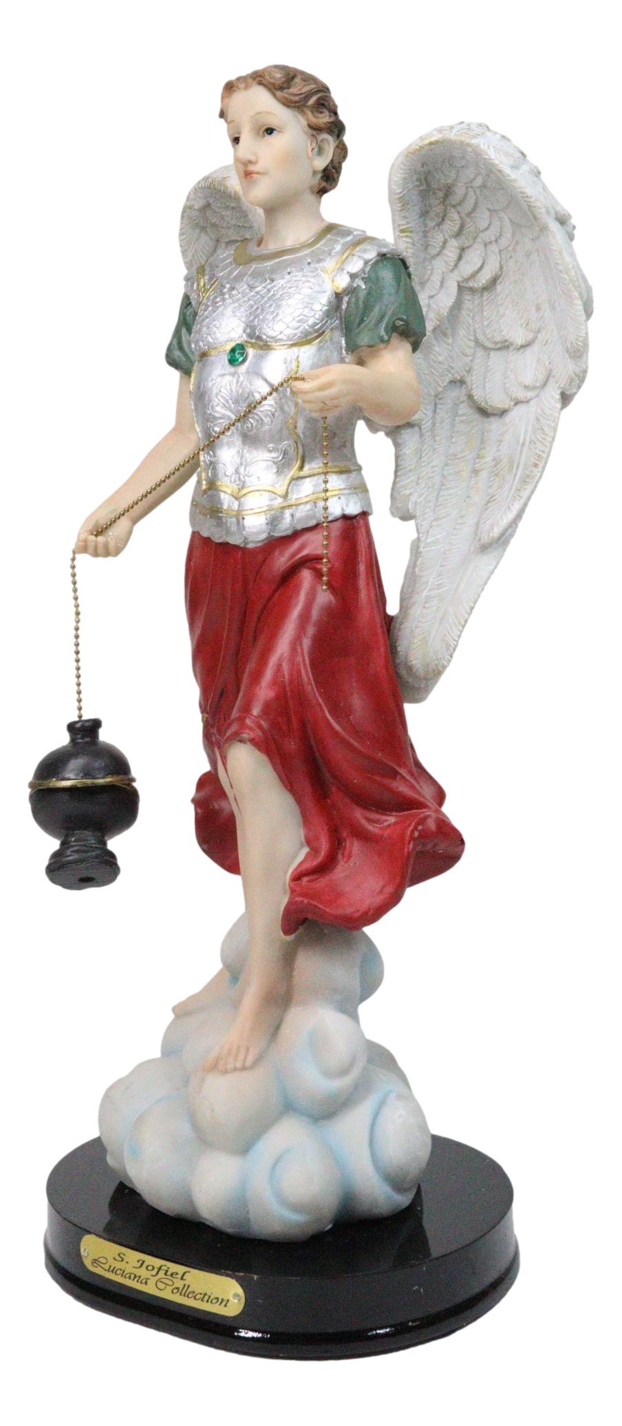 Archangel Saint Jofiel Carrying Censer Figurine With Base 12"H Angel Of Wisdom